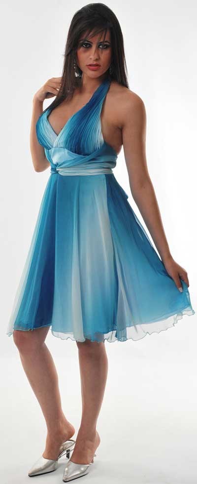 Vestido azul degrade