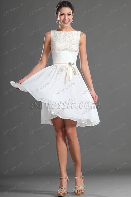 Vestido blanco cocktail