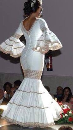 Vestido flamenca blanco