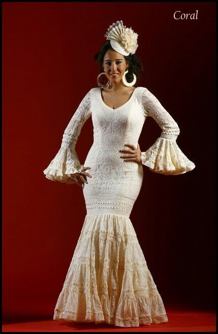 Vestido flamenca blanco
