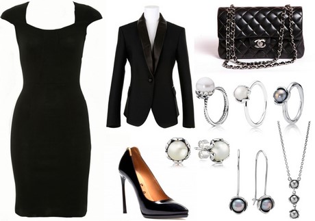 Vestido negro accesorios