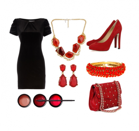 Vestido negro accesorios