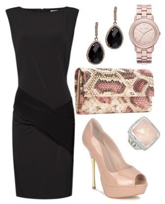 Vestido negro accesorios