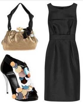 Vestido negro accesorios