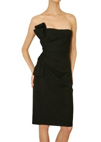 Vestido negro strapless