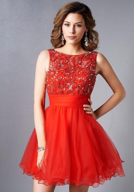 Vestido rojo cocktail