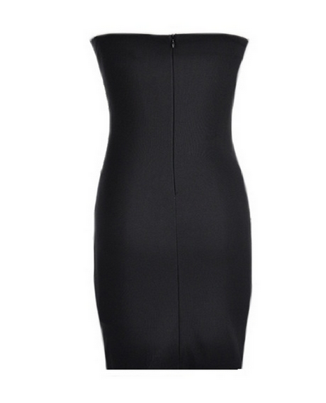 Vestido strapless negro