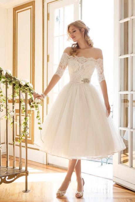 Vestidos de novia civil cortos 2018