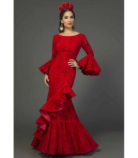 Trajes de flamenca rojos 2019