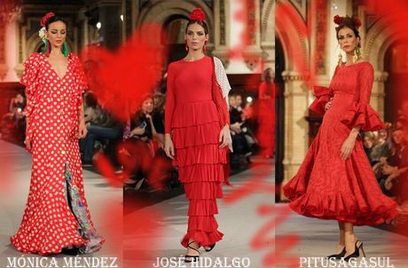 Trajes de flamenca rojos 2019