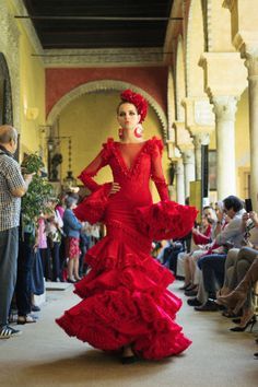 Trajes de flamenca rojos 2019