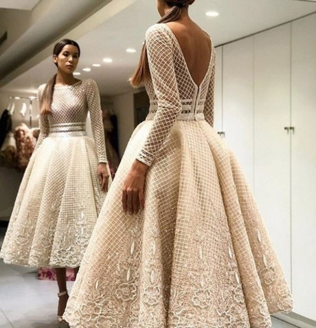 Vestido novia corto 2019