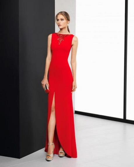 Vestidos de coctel rojos 2019