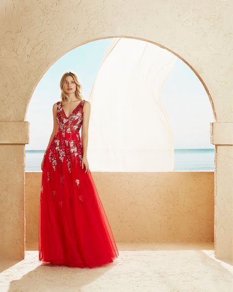 Vestidos de fiesta rojos largos 2019