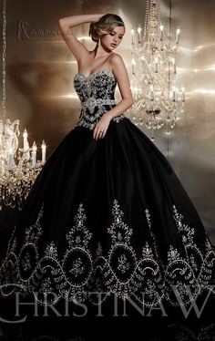 Vestido negro novia