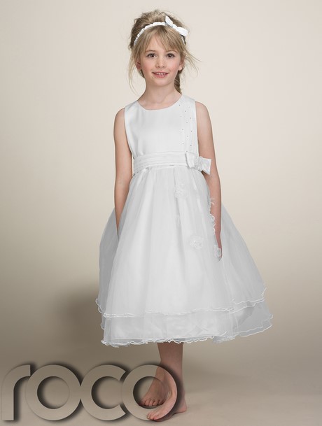 Topophilia Vestidos Blancos Con Ojales Para Niñas