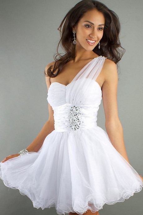 Vestidos de coctel color blanco
