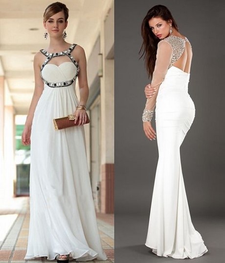 Vestidos de noche largos blancos