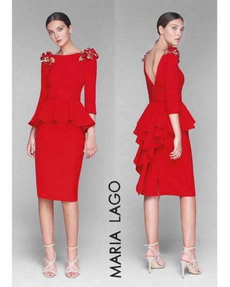 Vestido rojo coctel 2018