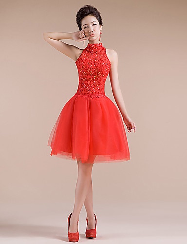 Vestido rojo coctel 2018