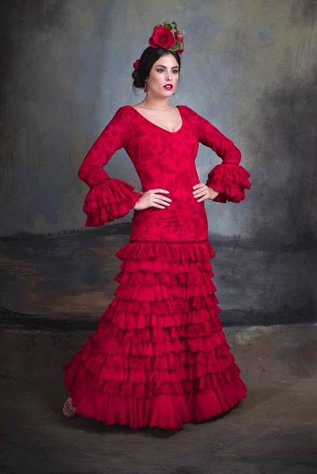 Trajes de flamenca rojos 2021