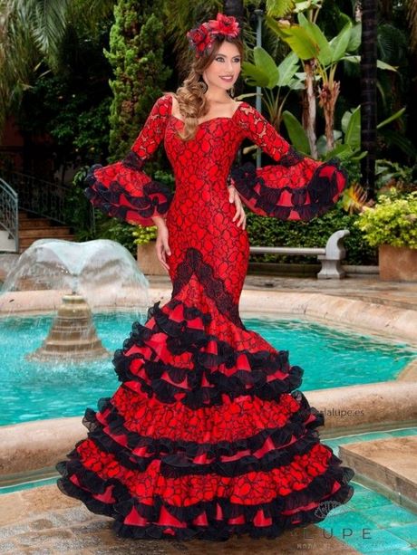 Trajes de flamenca rojos 2021