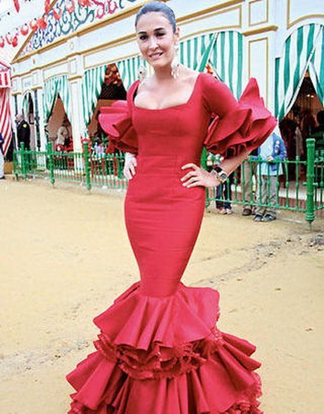 Trajes de flamenca rojos 2021