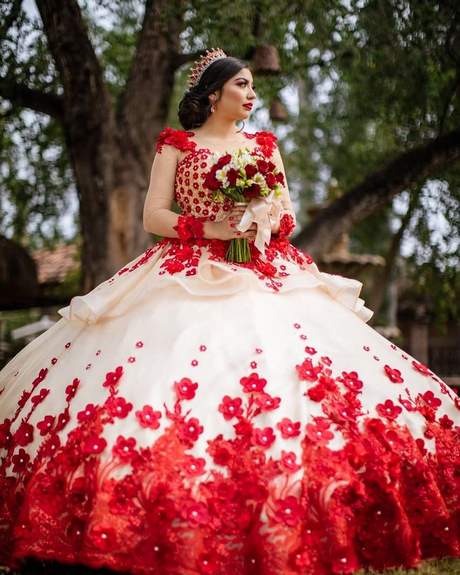 Vestidos de 15 años rojos 2021