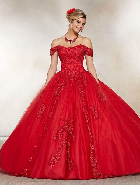 Vestidos de 15 años rojos 2021