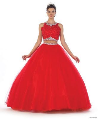 Vestidos de 15 años rojos 2021