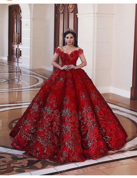 Vestidos de 15 años rojos 2021