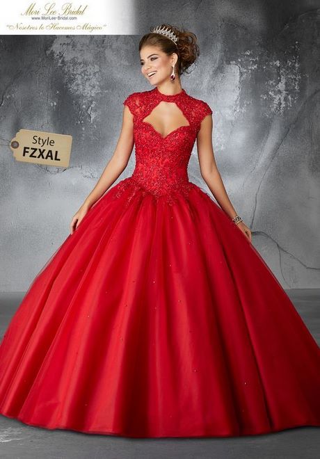 Vestidos de 15 años rojos 2021