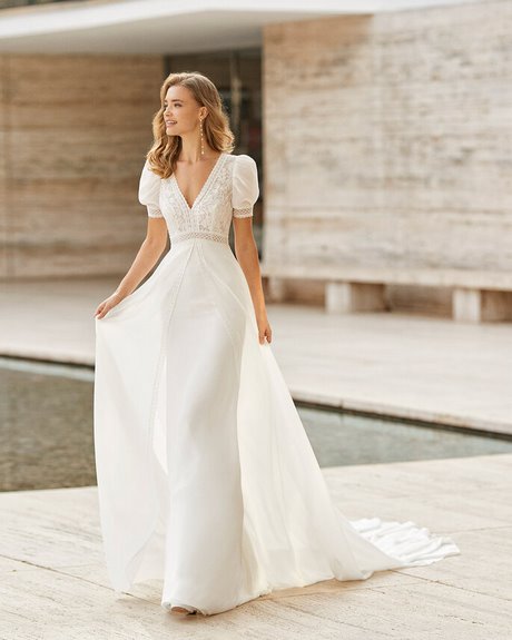 Vestidos de novia 2021 sencillos y elegantes