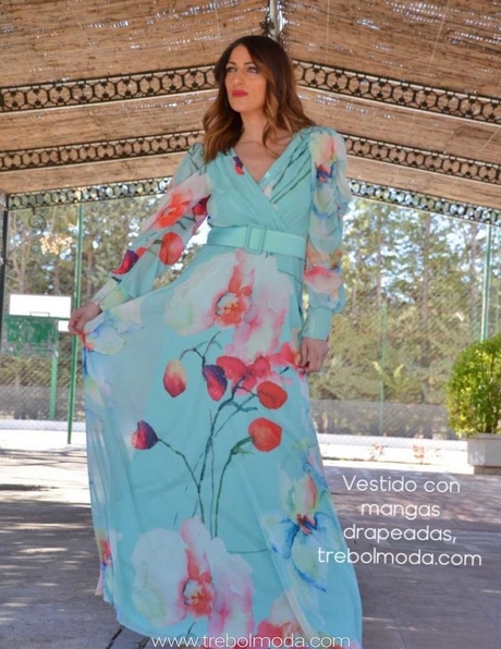 Vestidos largos de flores 2021