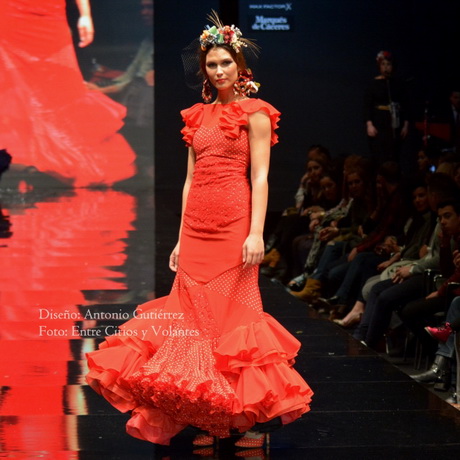 Trajes de flamenca rojos 2016