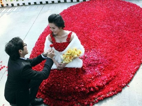 Vestido de rosas