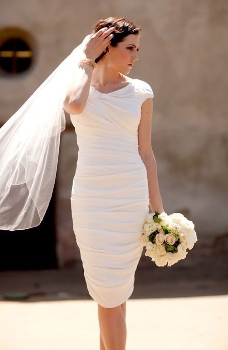 Vestido blanco boda civil