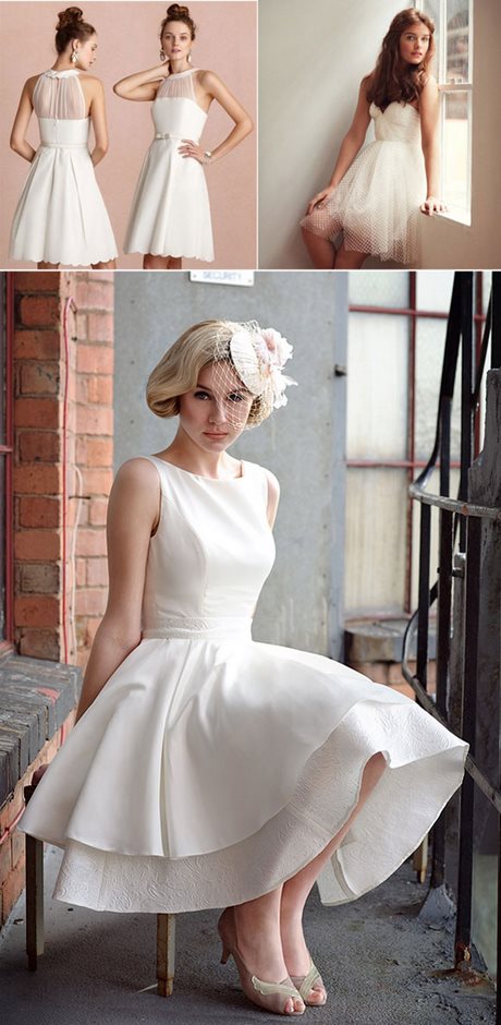 Vestido novia corto vintage