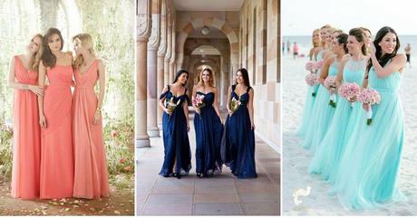 Colores vestidos para damas boda