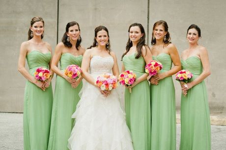 Damas de honor verde