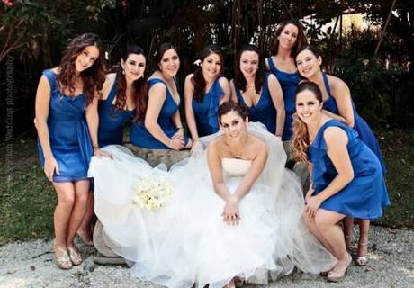 Damas de honor vestido azul