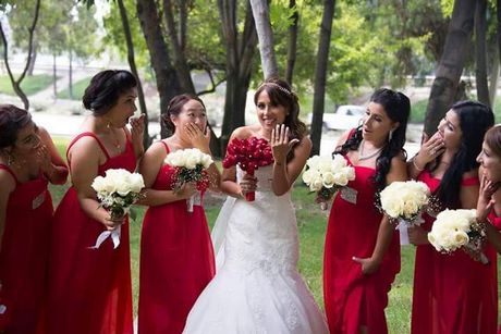 Novia y damas