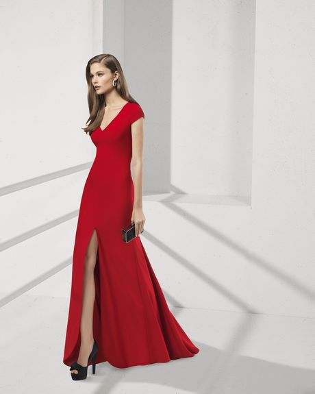 Vestido rojo cocktail 2019