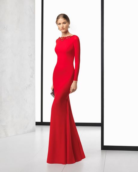 Vestido rojo cocktail 2019