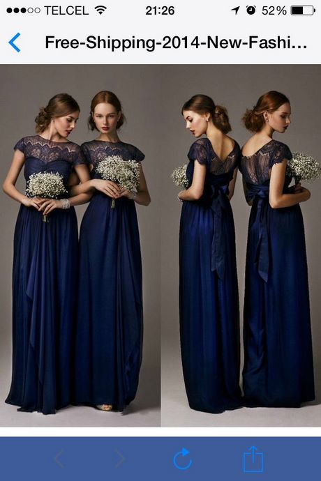 Vestidos azules para damas de honor