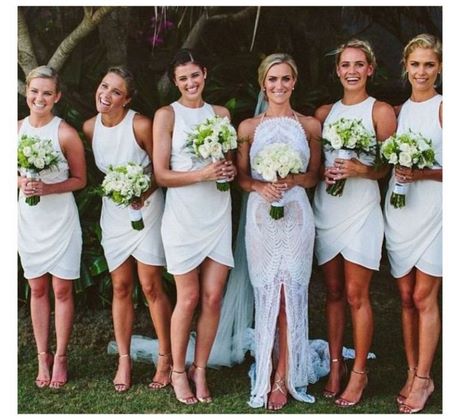 Vestidos cortos de damas de honor bodas