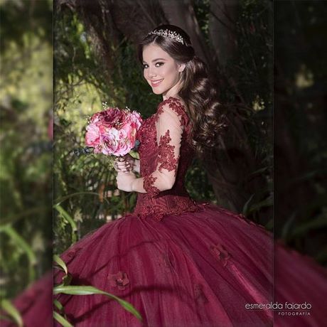 Vestidos de 15 años rojos 2019