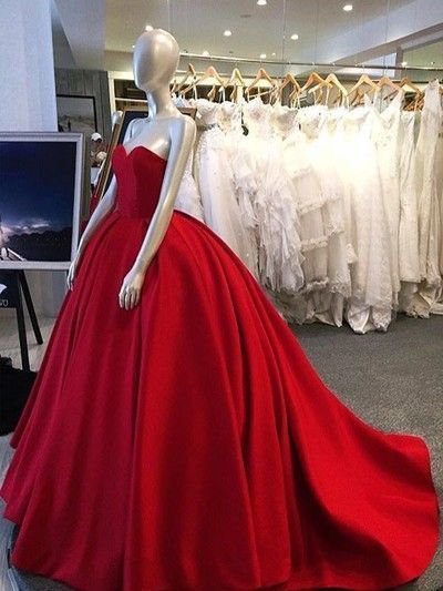 Vestidos de 15 años rojos 2019