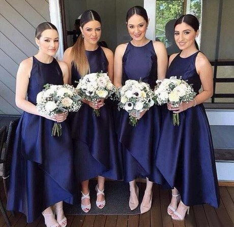 Vestidos de damas de honor azul marino