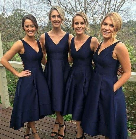 Vestidos de damas de honor azul marino